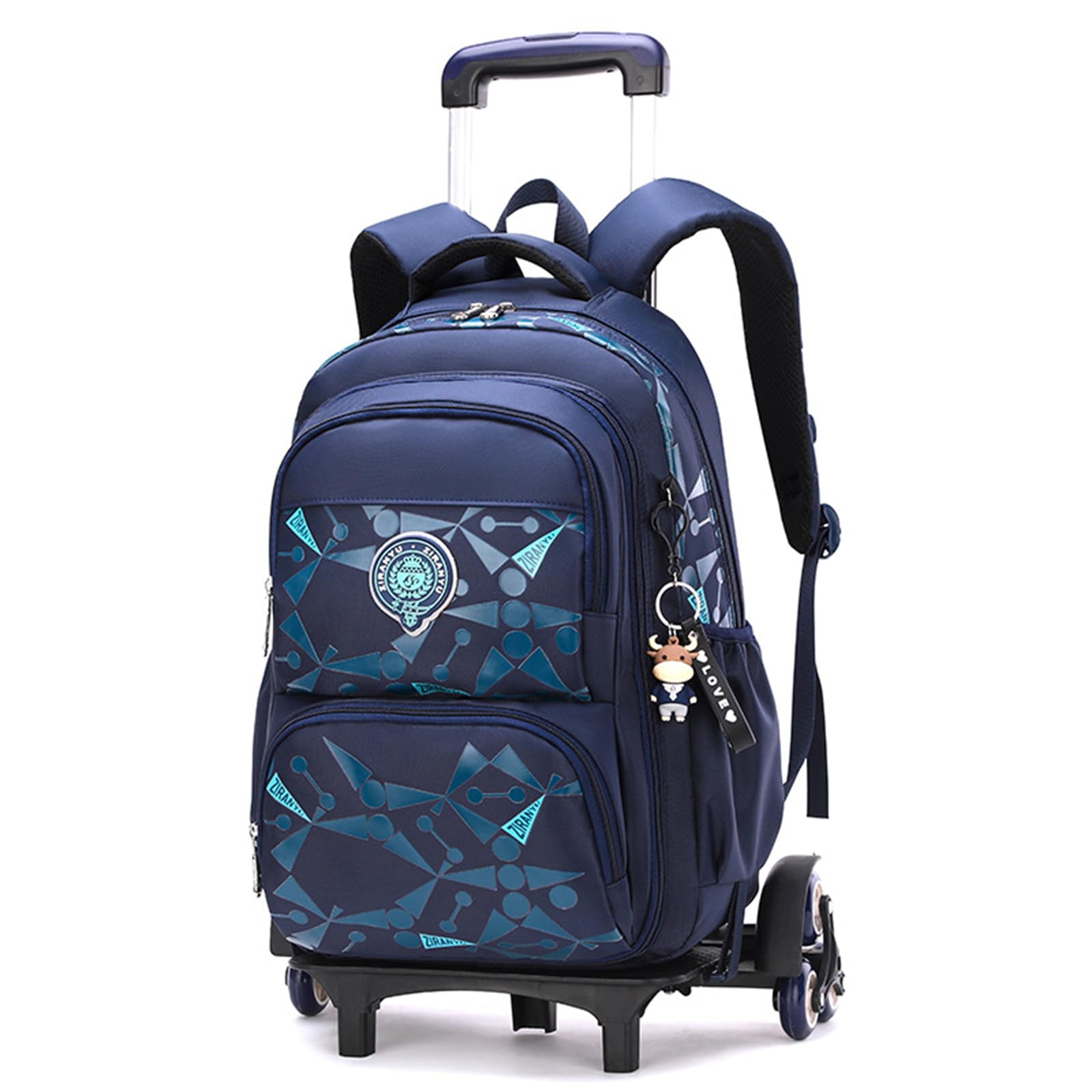 Sac à Dos Roulette Primaire Cartable Scolaire Enfant Fille Sac Roulette Trolley Bagage Cabine Cartable à Roulette Fille Garcon Scolaire