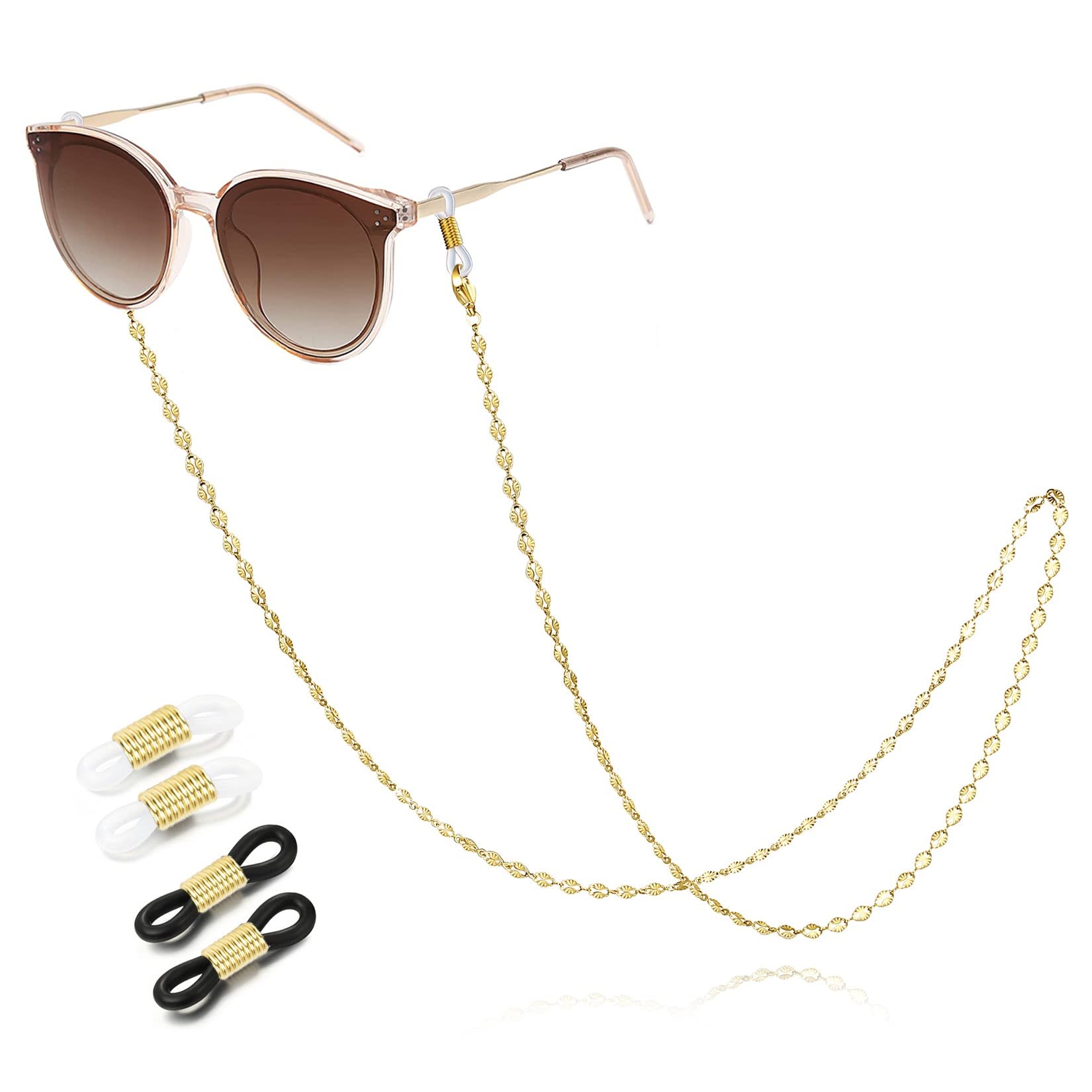 SAM & LORI Stylish Eyeglass Chain for Women-Silver/Gold/Rosegold/Black