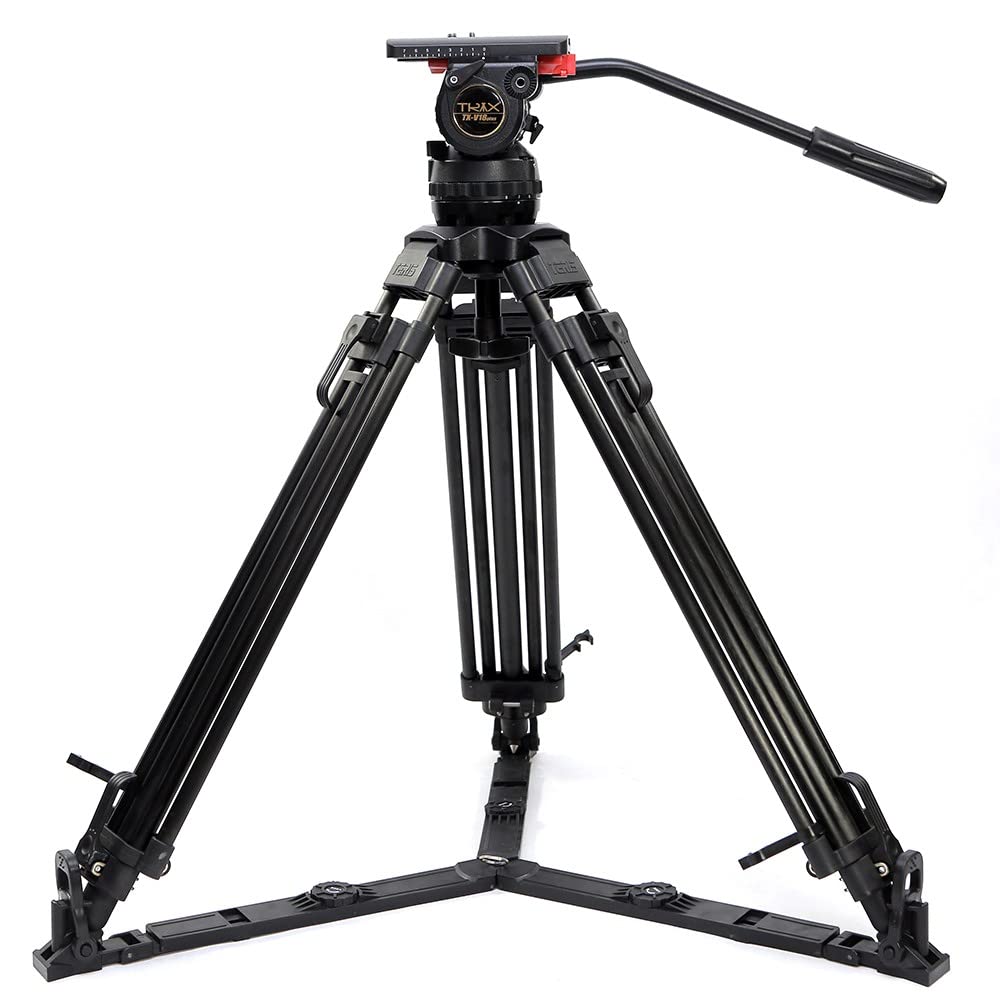 TERIS 18KG 70 Professional Aluminum Video Camcorder Tripod kit 100mm Bowl Fluid Head Heavy Duty Tripod Kit TX-V18L