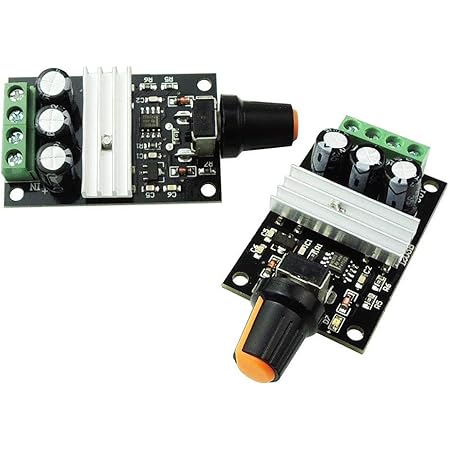 BGTXINGI 2Pcs DC Motor Governor 3V 6V 12V 24V 35V Adjustable Speed Controller Regulation Switch 5A Ultra Small LED Dimmer With Speed Control Knob