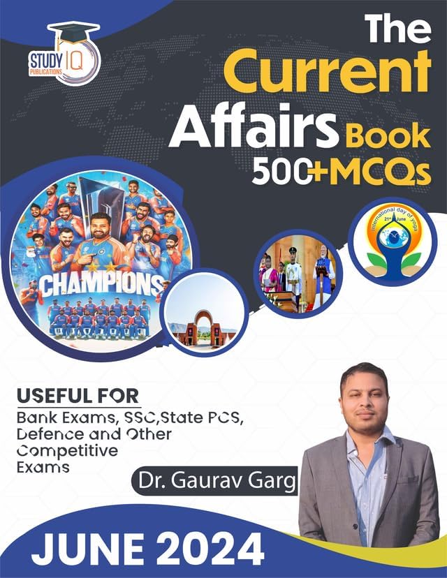 Buy 500+ MCQ's Current Affairs Book June 2024 By Dr. Gaurav Garg ...