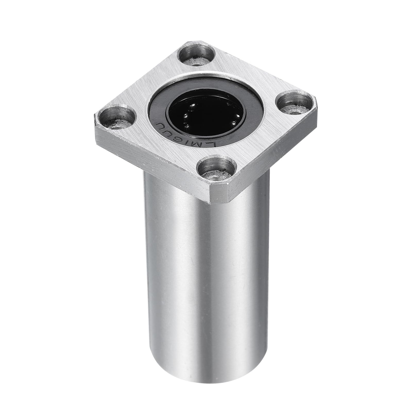 QUARKZMAN LMK16LUU Rodamientos Lineales de Bolas 16mm de Diámetro Interior 28mm de Diámetro Exterior 70mm de Longitud Extra Larga Brida Cuadrada de Acero con Jaula para Máquina CNC