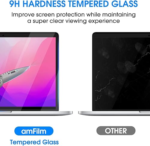 Miniatura 5 de amFilm Diseñado para MacBook Pro de 13 pulgadas (2016-2022, M1M2), MacBook Air de 13 pulgadas (2018-2021, M1) Protector de pantalla de vidrio
