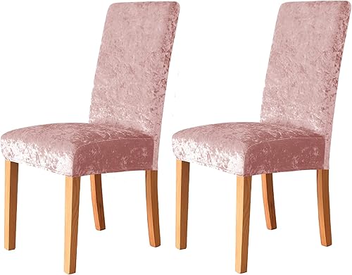 Miniatura 8 de Funda elástica de terciopelo para silla de comedor, protector suave para silla de comedor, extraíble, antideslizante, fundas para sillas de cocina,