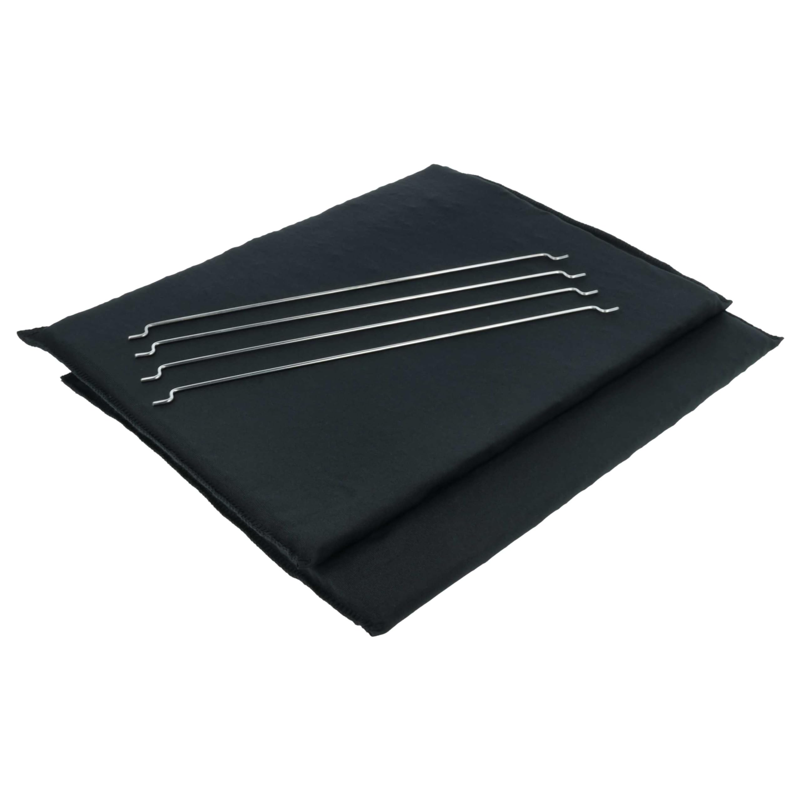 vhbw 2 x filtr z węglem aktywnym zamiennik do Miele DKF 22-1, 4002515445303 do okapu kuchennego + materiał mocujący