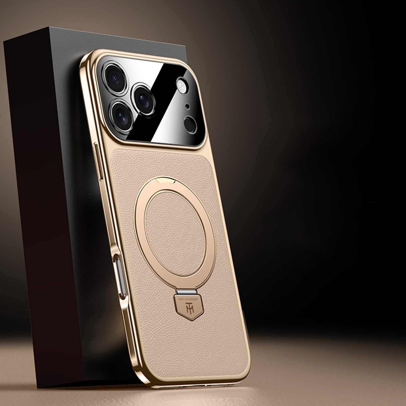 Étui iPhone 14 or pour FaceTime et vidéos avec support magnétique - 6