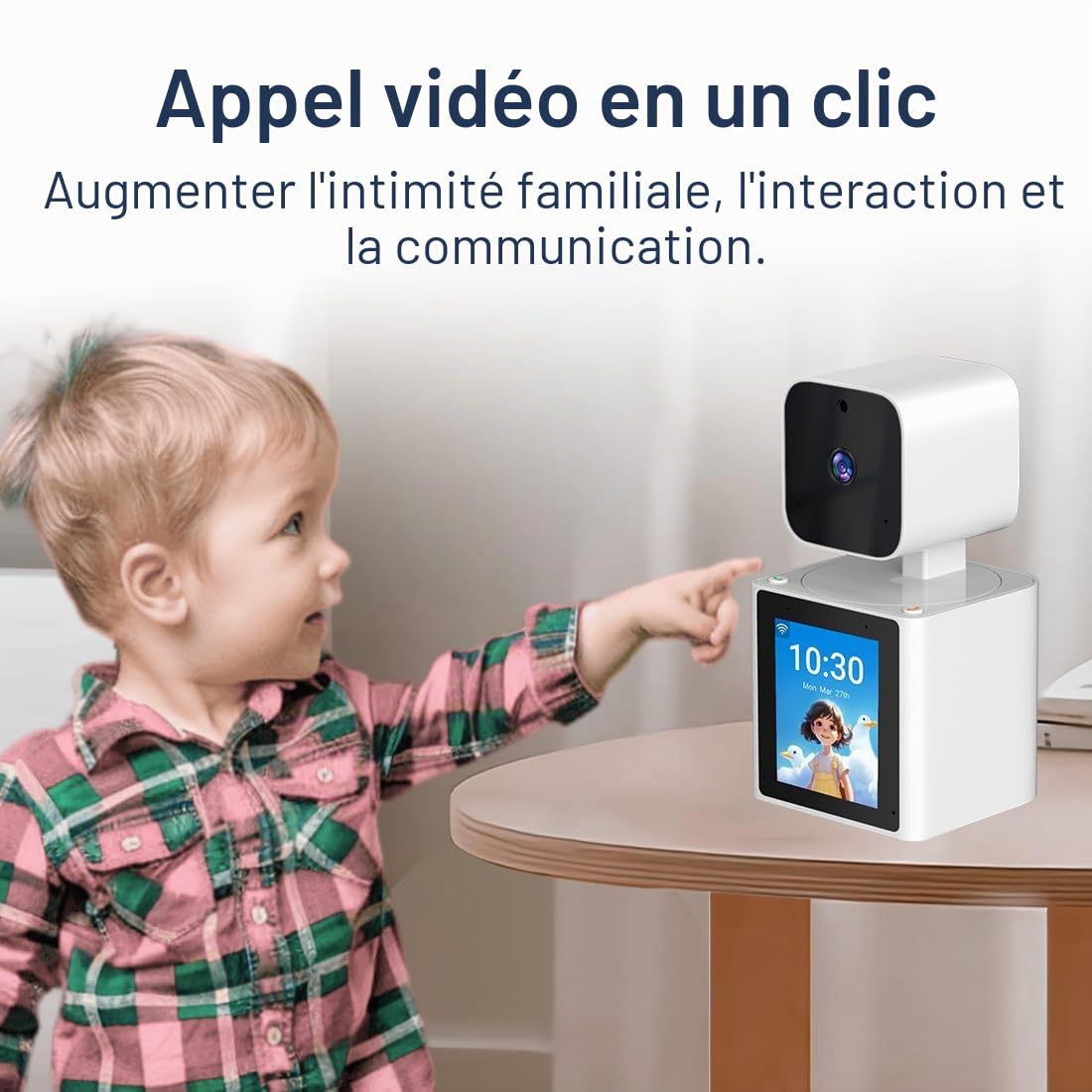 CS10 Caméra de sécurité d'intérieur pour Animaux domestiques 1080p avec vidéo bidirectionnelle, Moniteur pour Personnes âgées/bébé/Nounou/Animal de Compagnie/Chien avec Application, caméras