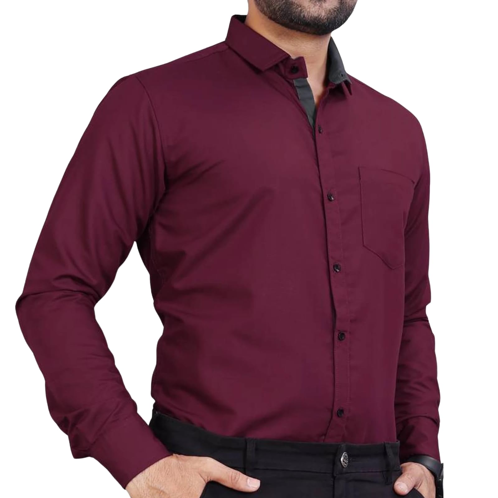 Men's Premium Shirt | Stylish Full Sleeve Regular Fit Casual Shirt with Button Closure | Lightweight Breathable Formal & Casual Wear for Office, Party-picture-54