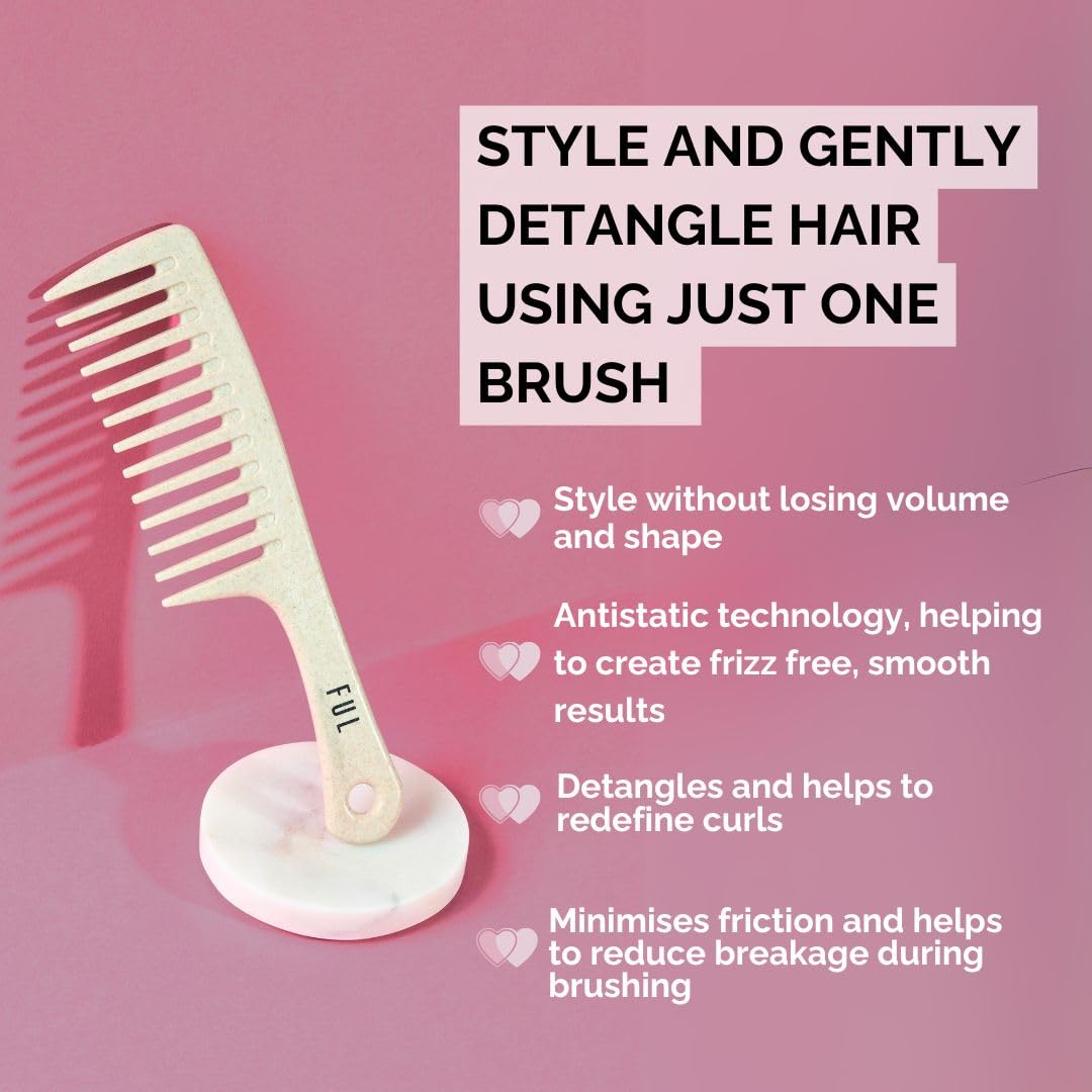FUL: Curly Hair Products: Wide Tooth Comb for Afro Curly, and Wavy Hair - Image 2