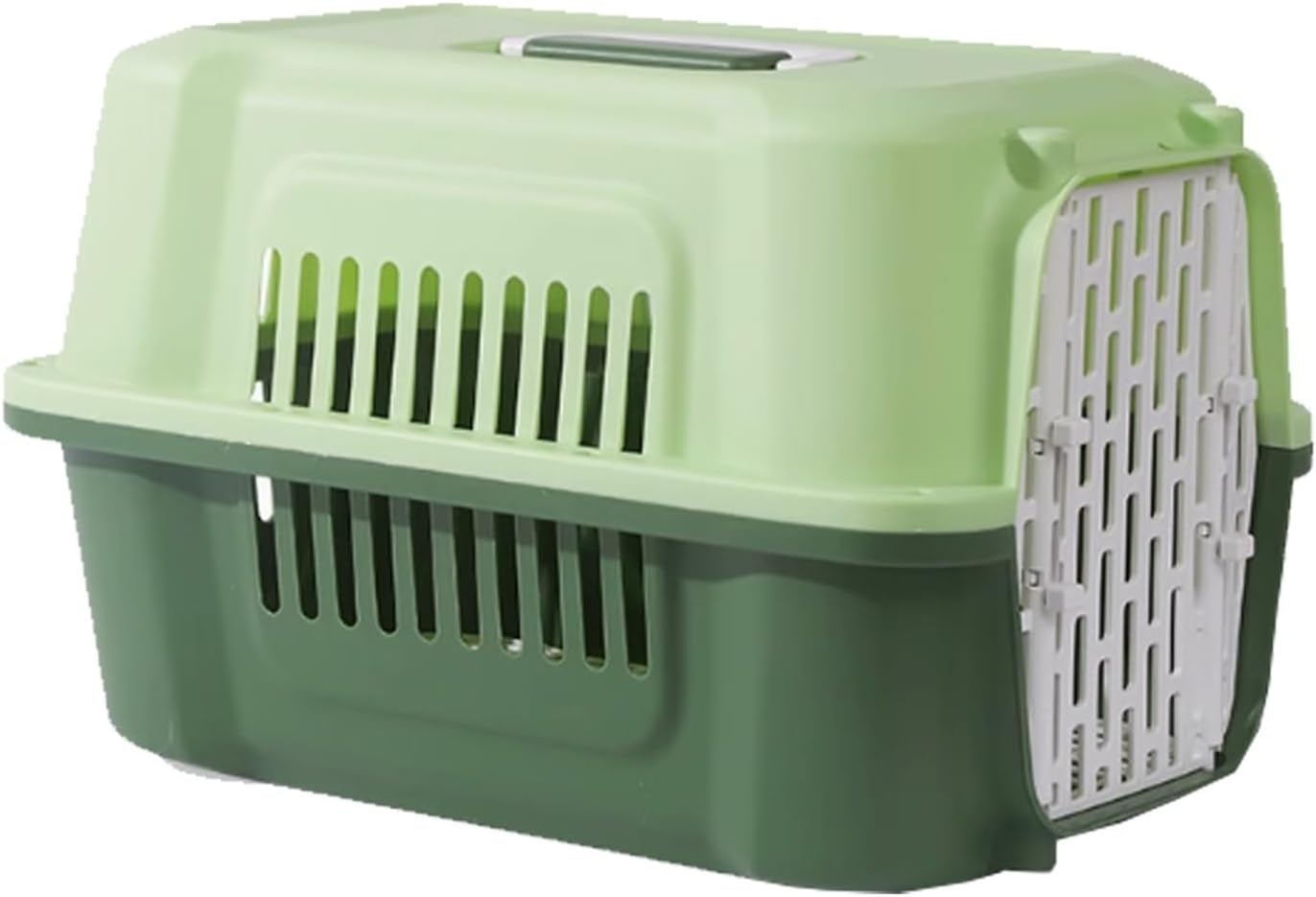 Dog Kennel Portable Cat Airline Box Cage Pet Dog Shipping Small Car Transport(Green)