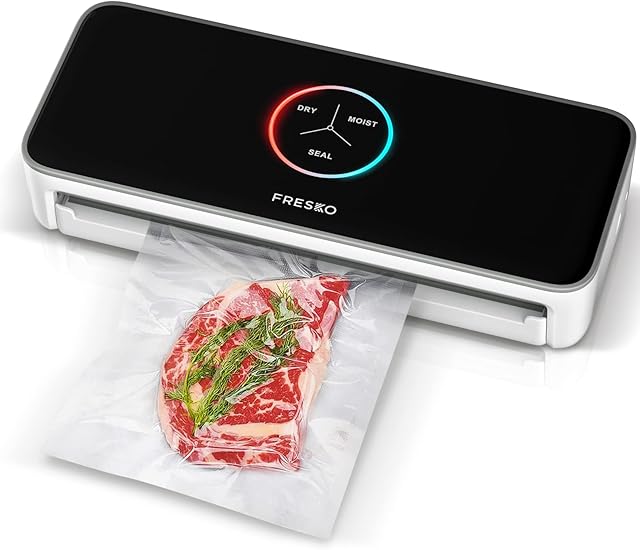 FRESKO Full Automatic Vacuum Sealer Machine for seal a meal, LED Touch Food Sealer with Bags, ETL Certified (V3)
