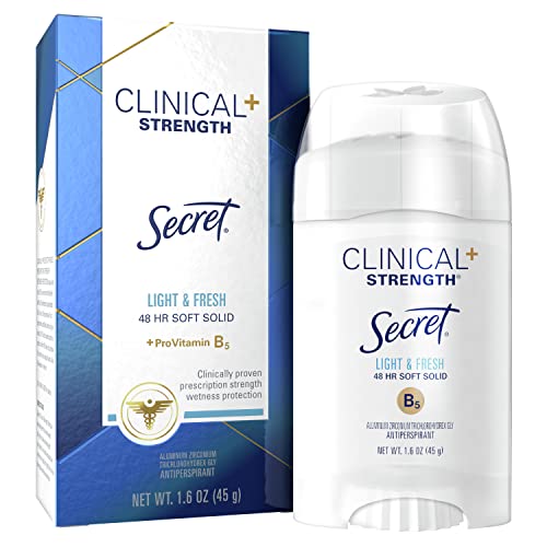 secret clinical strength soft solid deodorant, light and fresh, 1.6 oz.