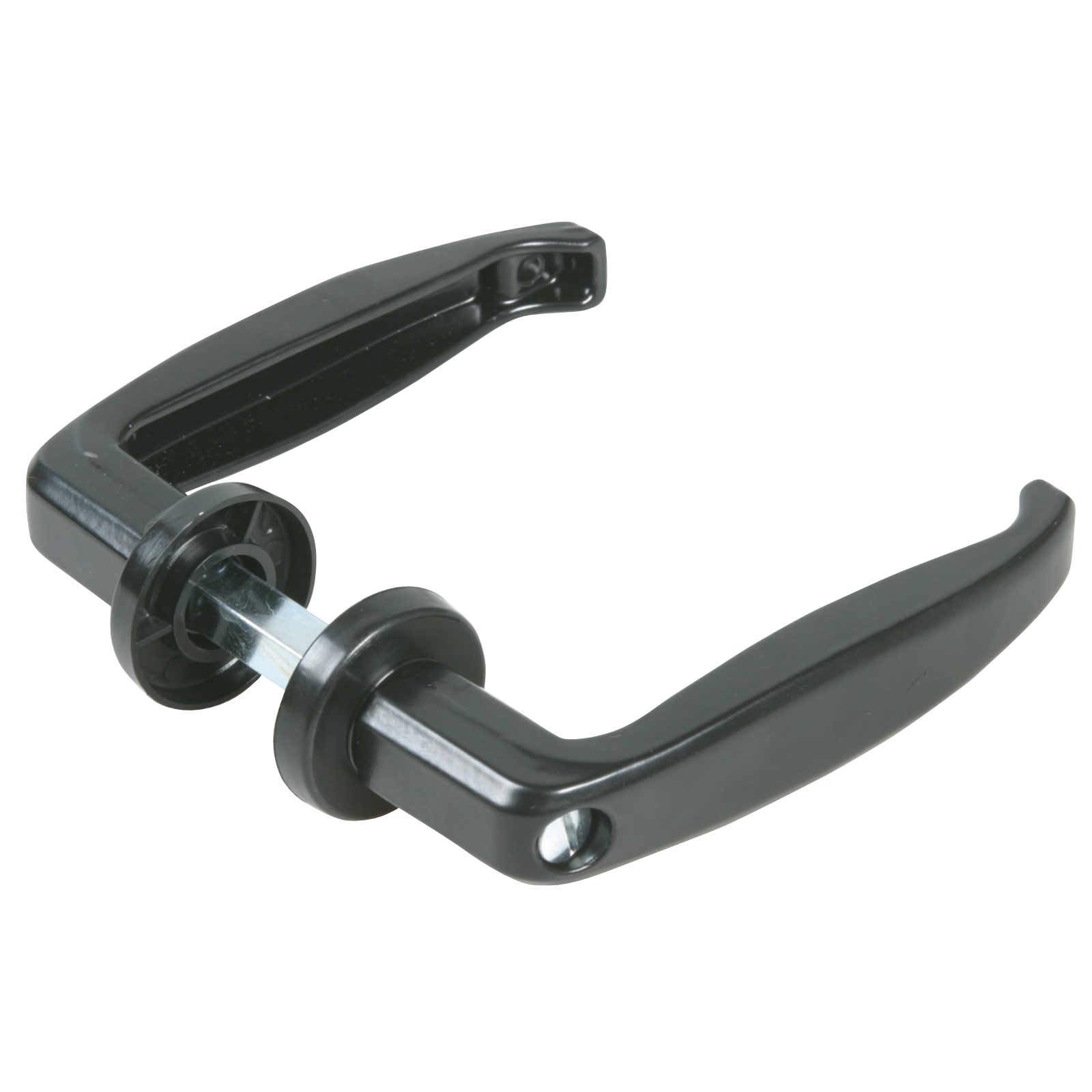 ATTAS Serrure à larder avec cylindre profilé et paire de poignées - Kit complet pour portail battant - Distance au canon : 25 mm - Convient pour portes de jardin, portails - Fonction interchangeable