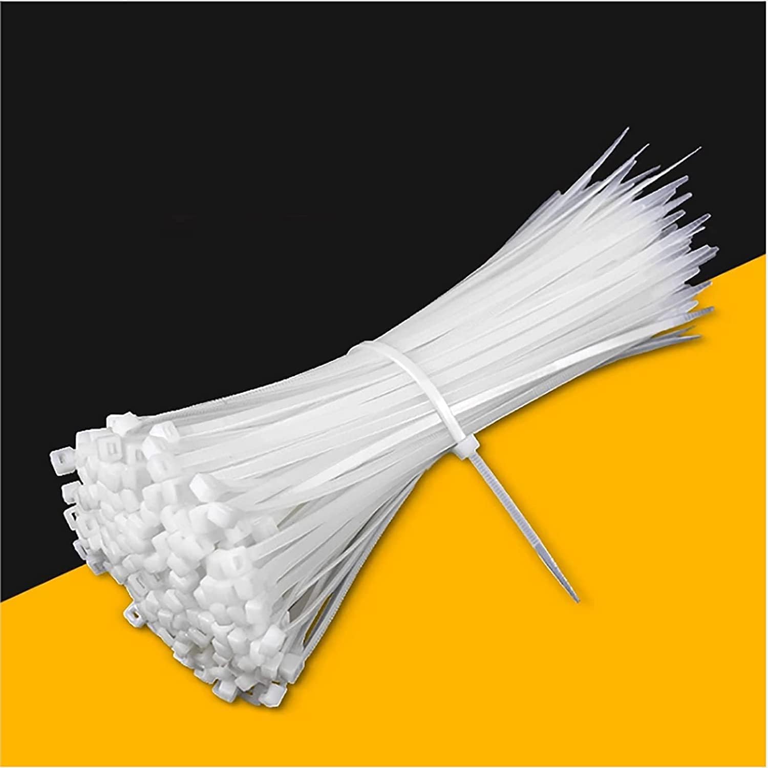 Cable Zip Ties Heavy Duty YAWALL 100 PC White Premium