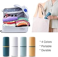 Vista 6 de Soporte para cepillo de dientes de viaje, estuche de viaje para cepillo de dientes de plástico, portacepillos de dientes portátil para viajes