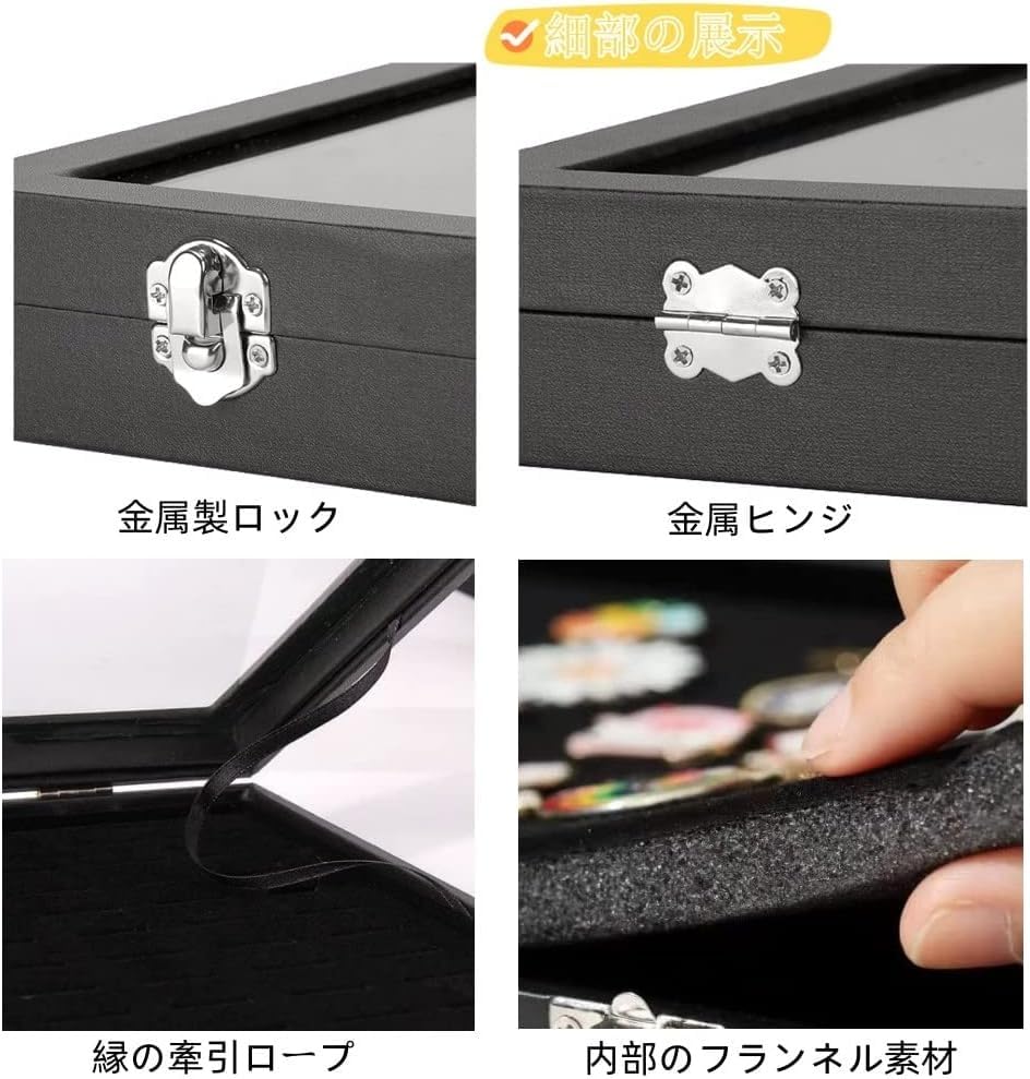 Amazon.co.jp: seimeinoki 缶バッジ 収納ケース 15枚収納可能 35cm