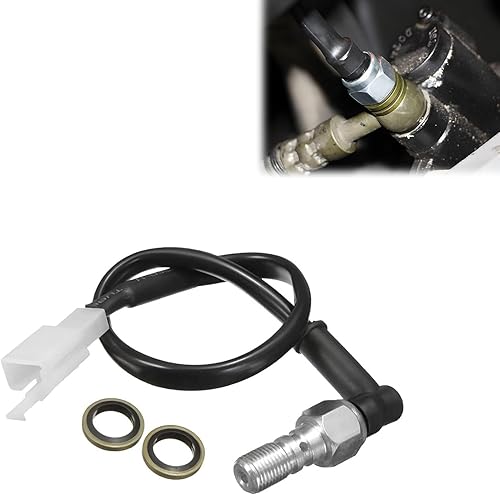 Miniatura 1 de 1 línea de interruptor hidráulico para motocicleta, diente grueso M10 x 1.25 con interruptor de presión de freno de enchufe, línea de freno de bomba