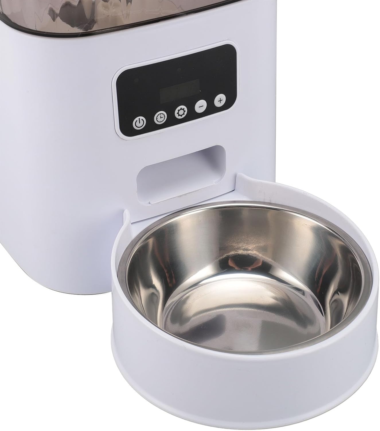 Automatic Pet Feeder 5L Capacity, Disassemble Cat Dog Feeders with APP Remote Portion Control, 2 Layer Compartment Food Bowl, Timed Cat Food Dispenser for Cat Dog (Single Bowl