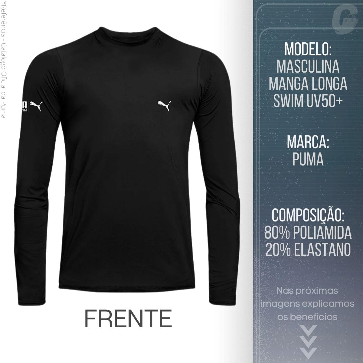 Camiseta Térmica Puma Manga Longa Segunda Pele Masculina Academia Proteção UV 50+ Fio LYCRA® em promoção! Veja a oferta e mais achadinhos de Moda praia 4 Hoje é o melhor dia para comprar Camiseta Térmica Puma Manga Longa Segunda Pele Masculina Academia Proteção UV 50+ Fio LYCRA® com aquele preço maroto! Promoção! Aproveite a oferta! 4