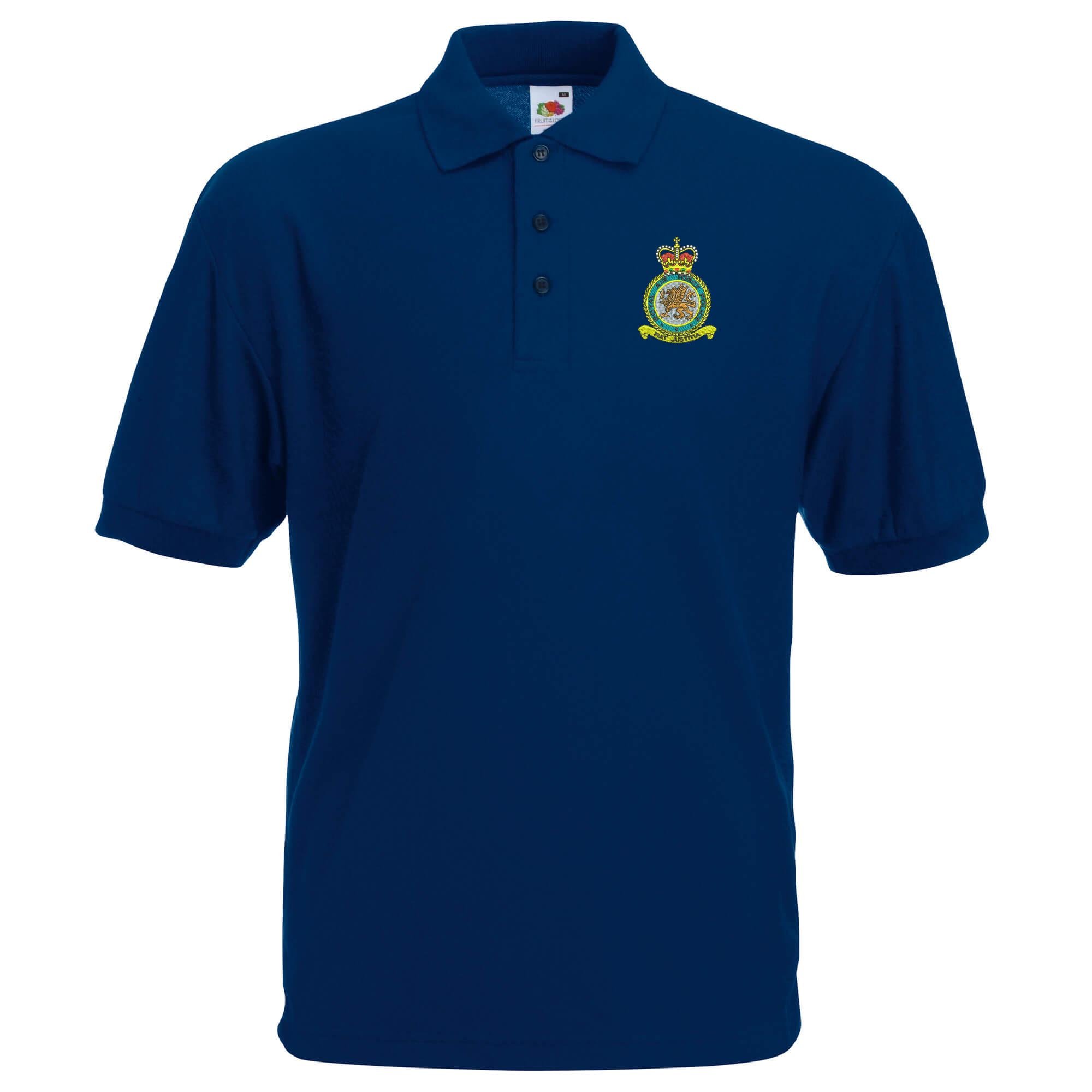 Pineapple Joe's Men's Navy Raf Police Embroidered Polo - Medium