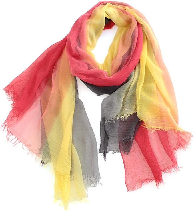 Amazon メンズストール専門店more Style モダールグラデーション大判ストール 口4 グレーxレッドミックス口 ストール マフラー メンズ 服 ファッション小物 通販