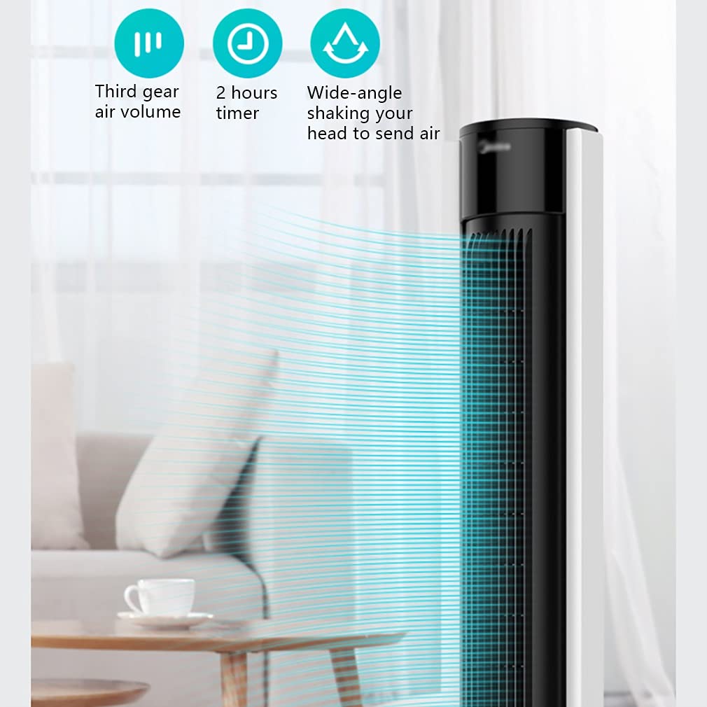 ZYFSHA Cichy wentylator oscylacyjny Wentylator wieżowy Wysoka energia 3 tryby pracy Zdalne sterowanie Ruch oscylacyjny i konstrukcja oszczędzająca miejsce
