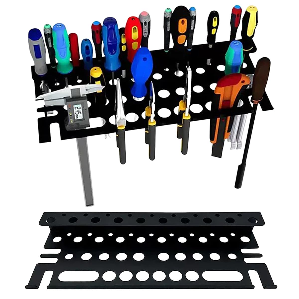 VGECEE Werkzeughalter Wand 40CM Schraubendreher Halterung Zangenhalter | Wandhalterung Werkzeughalter Werkzeug Wandhalterung Lochwand Werkstatt Organizer Wand, für Garagen Werkstätten Werkbänke