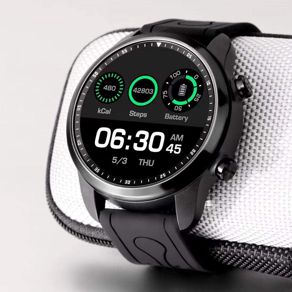 Montre Intelligente Bluetooth 1.3 Pouces Android 6.0 KC03 4.0 Bluetooth 4G LTE 620mAh GPS Homme 1Go + 16Go Écran LCD IPS Compatible avec iPhone et Android