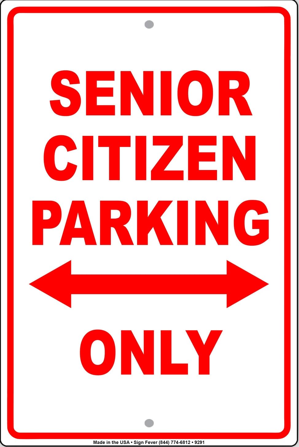 Senior Citizen Parking Only Reserved Parking Notice Decor Metal Sign