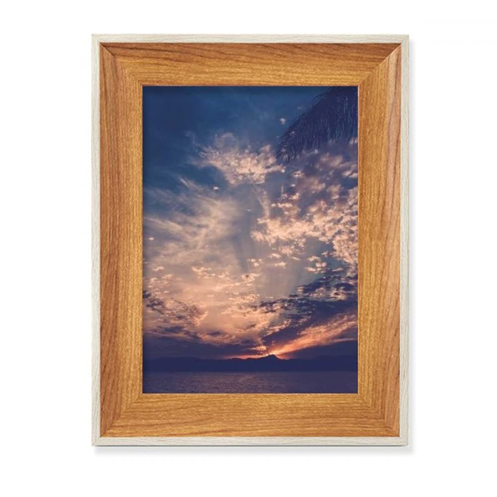 Cadre photo en bois bleu foncé pour stabiliser et valoriser vos peintures