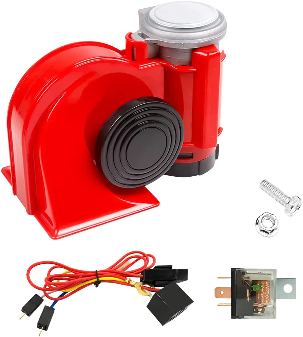 Train Air Horn with Compressor, 12V 120DB Snail Electric Horn with Relay and Wiring