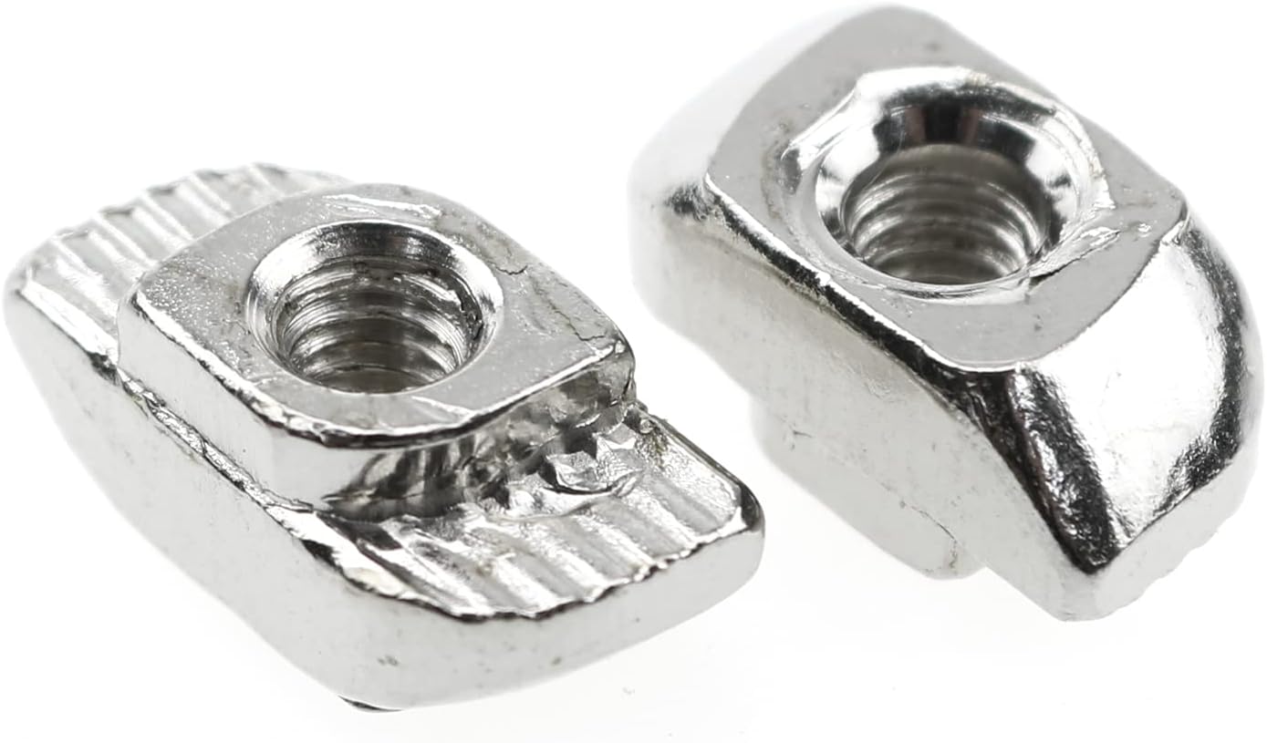T Nut LUORNG 50pcs 3030 Series M4 T-Nuts Sliding T Nut Hammer Sliding Head 3D Printer Parts Fastener Connector for 3030 Aluminum Profile