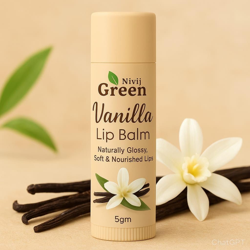 Vanilla Lip Balm – 100% Natural & Herbal Formula | Deep Moisturizing & Nourishing Care for Soft, Glossy Lips | Enriched with Vanilla Extracts – 5g-image-9