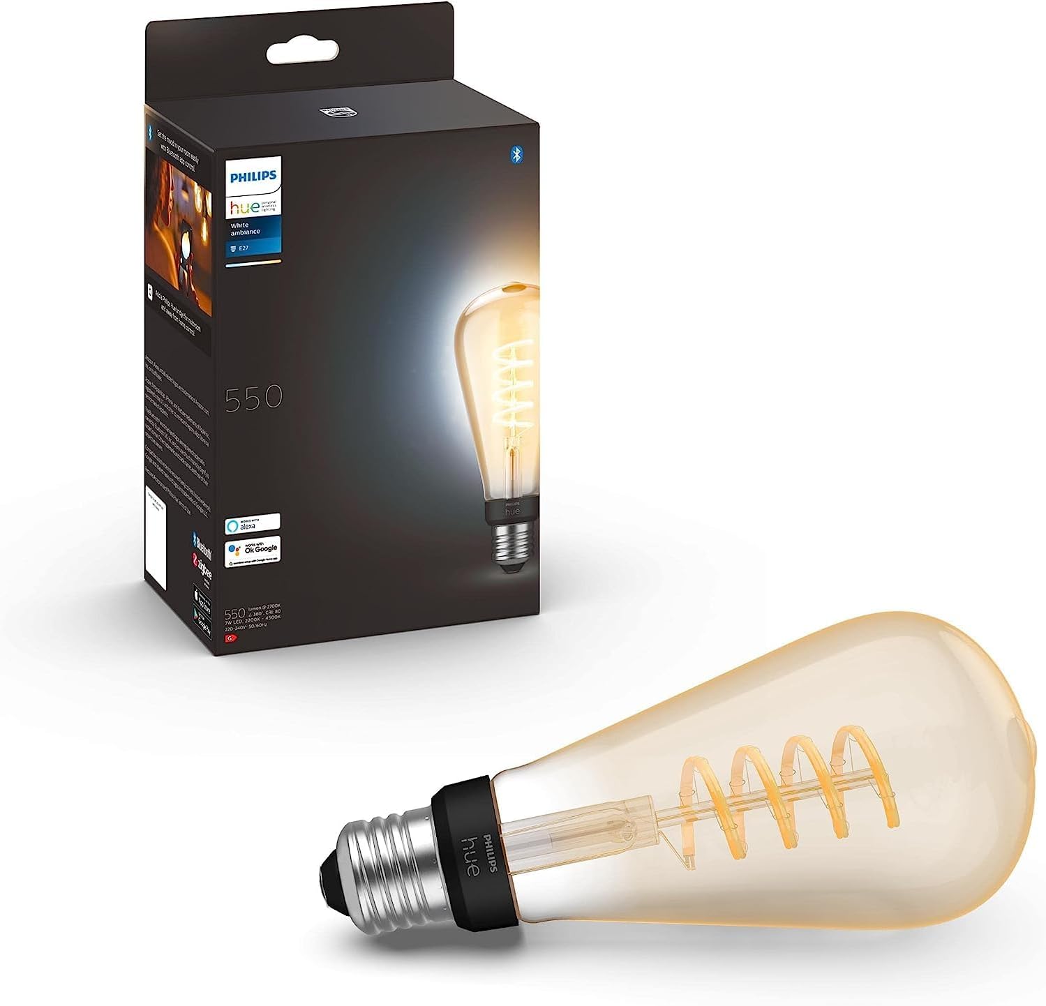 Philips Hue Filament Edison E27 Smart Bulb