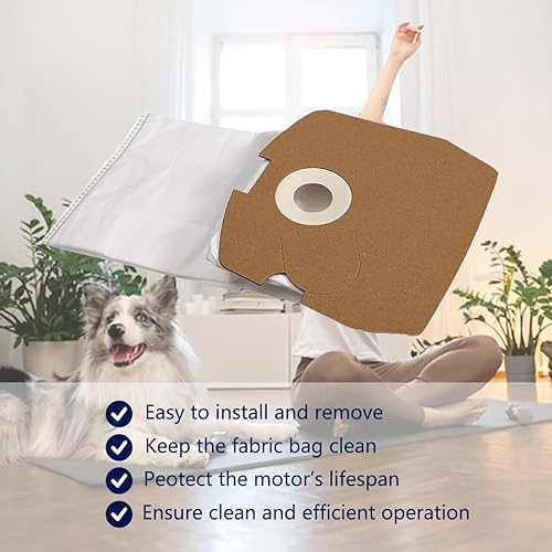 Miniatura 6 de Paquete de 10 bolsas de vacío HEPA de repuesto compatibles con aspiradora comercial Clean Obsessed CO711 y Perfect C105