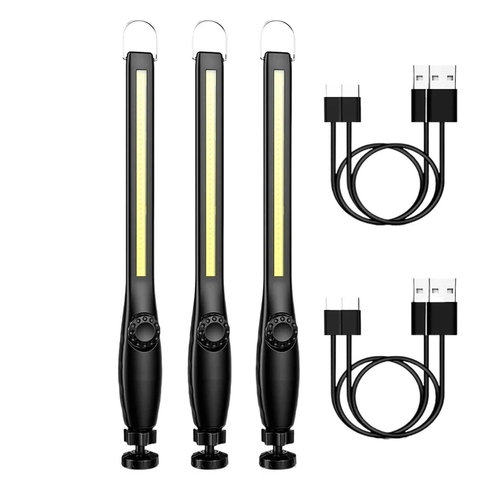 Linterna LED De 1 A 5COB +, Luz Trabajo Magnética, Recargable por USB, Inspección, Lámpara Reparación Coche Y Camping IluminacióN Brillante