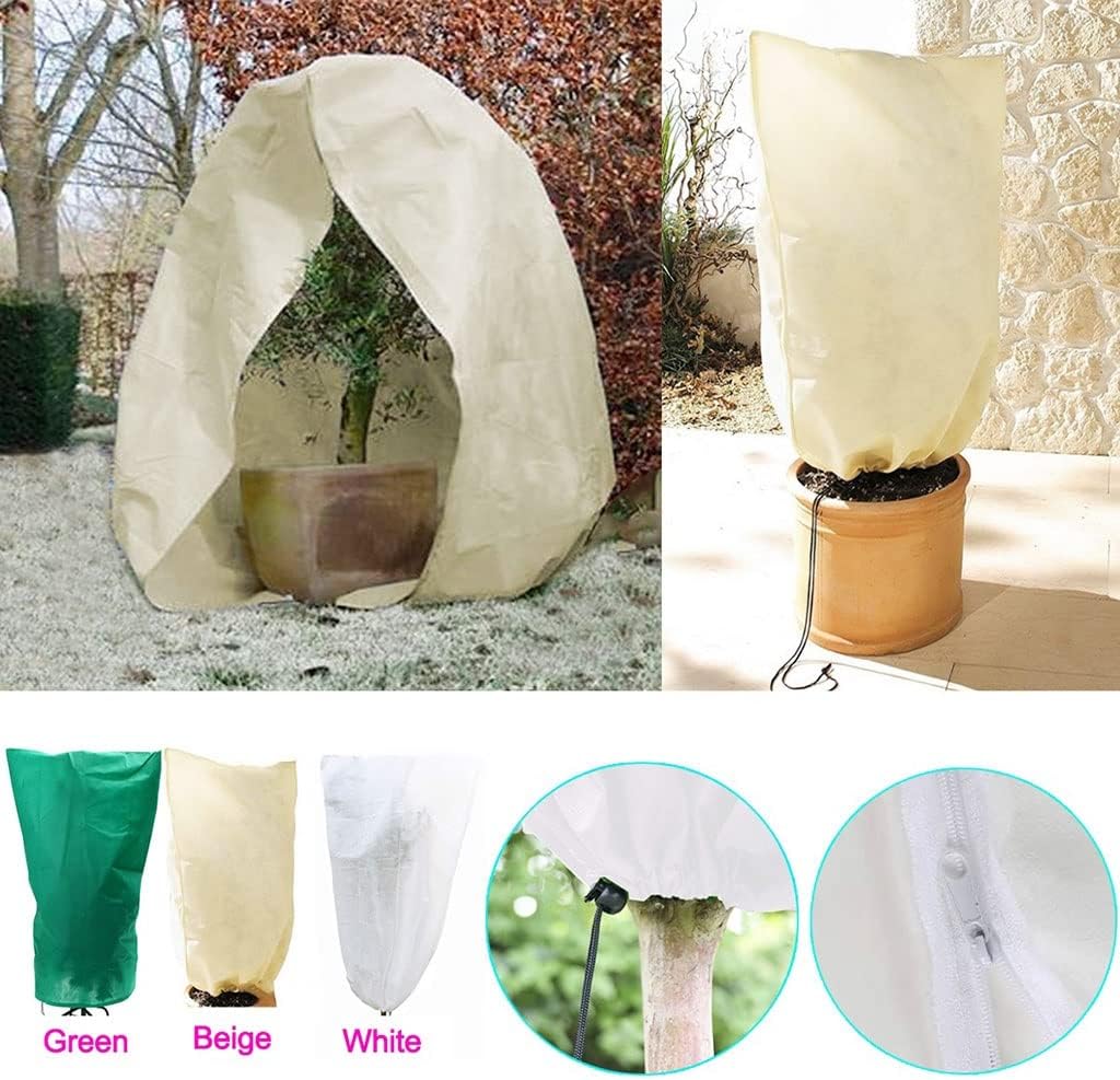 Plant Cover Winter Warm Covers Tree Shrub Plant Protecting Bag Frost Protection, for Yard Garden Plants Small Tree Against Cold(140x200cm(no Zipper),Green)