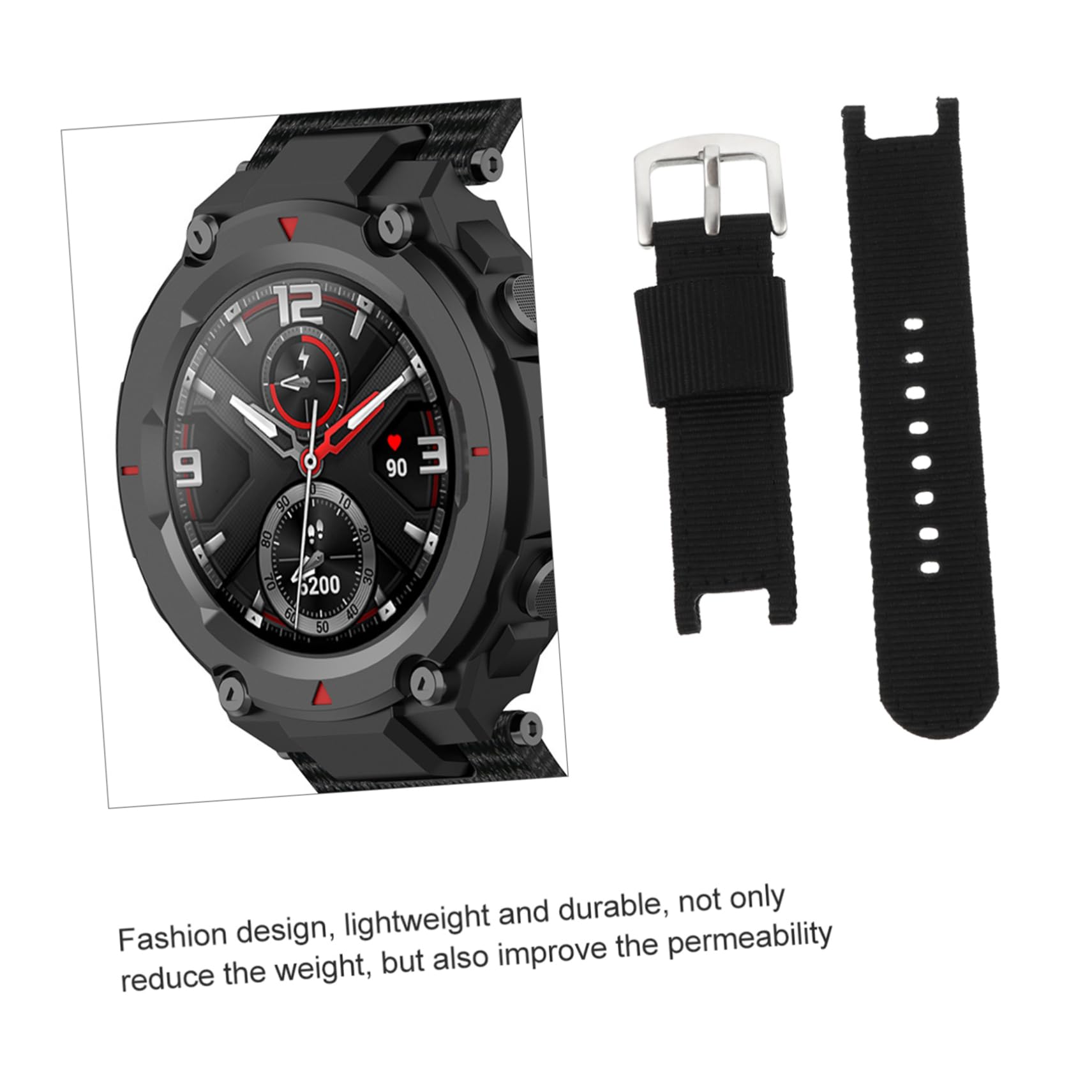 OSALADI 2pièces Bracelet Montre Nylon Tissé Pour Et Accessoire Sportif Pour Hommes Et Femmes