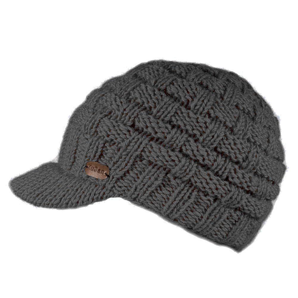 Kusan Peaked Beanie Cap (PK1533) (Charcoal)