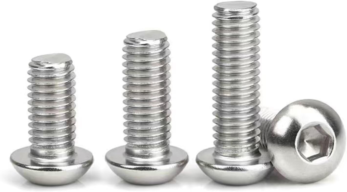 M12-175 x 150mm Button Head Socket Cap Screws,Allen Socket Drive,Stainless Steel 304, Full Thread,Heavy Duty Machine Hexagon Screw Drive,Metric Thread Hex Socket Bolt Fastener, Quantity 2