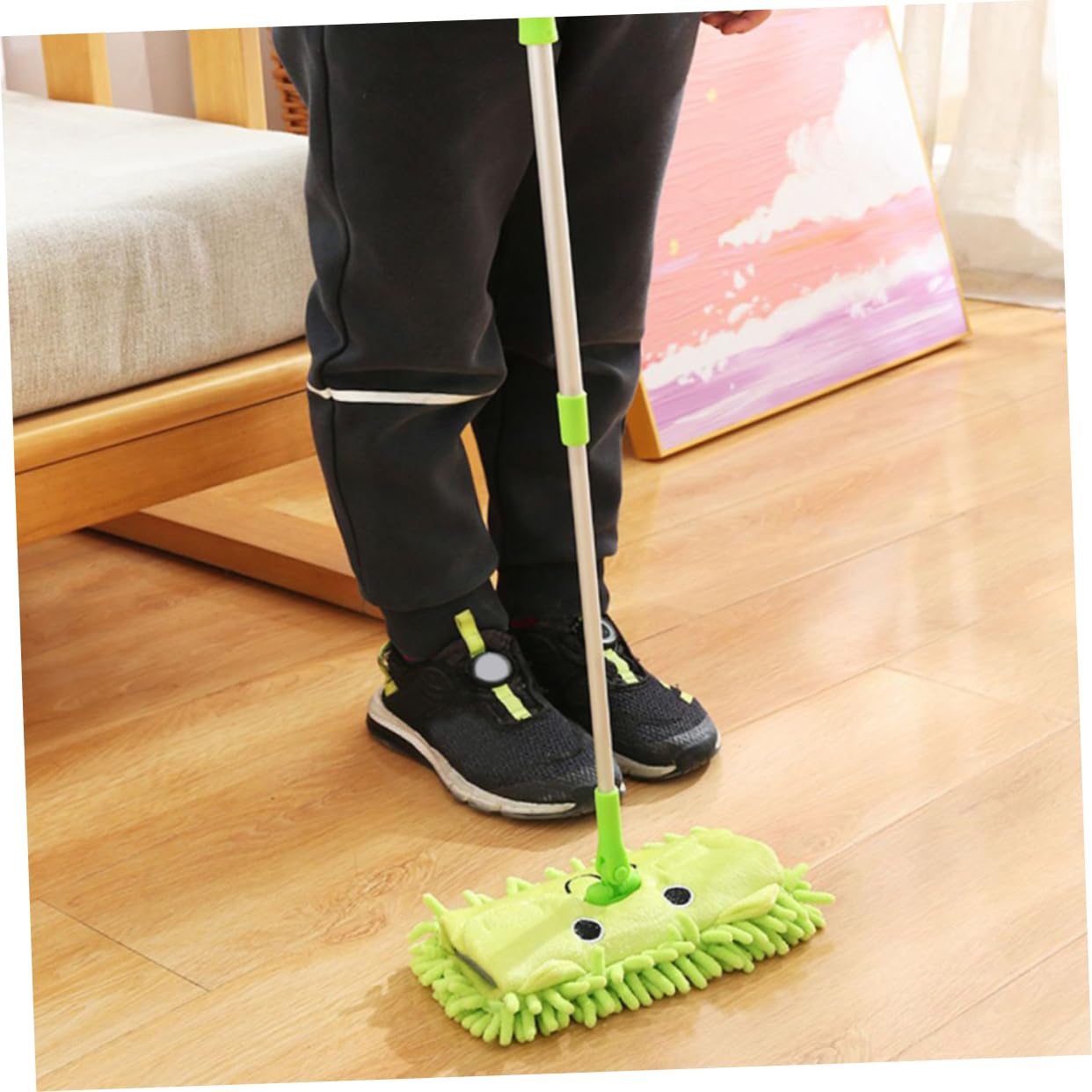 Ipetboom Strumenti Per Pulizia Per Ragazzo Ragazza Ragazza Include Scopa Paletta e Panno Piccoli Strumenti Per Igiene Domestica Per Apprendimento Delle Facc