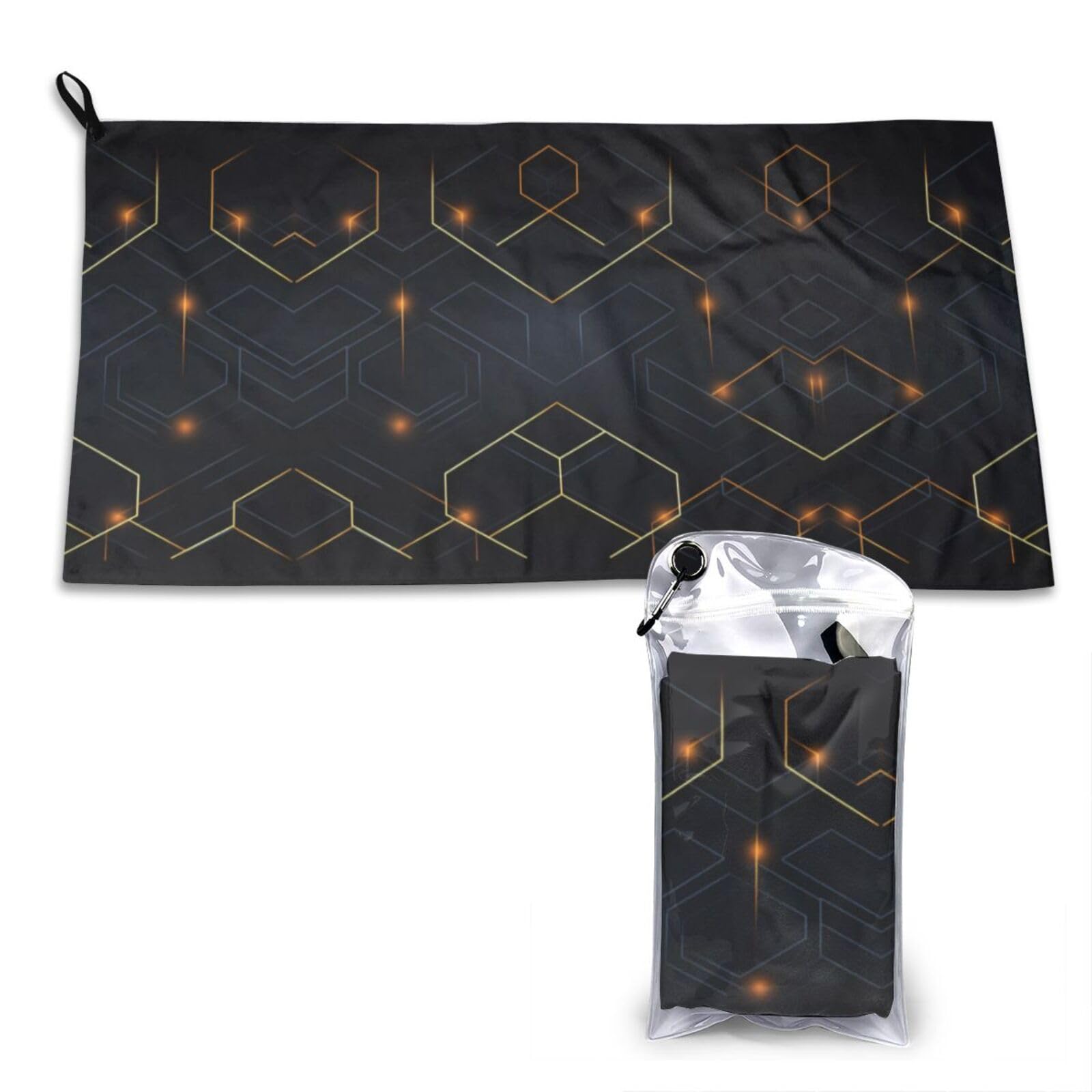 WXWJSHMGC Geometric Lines Print Cooling Towel, Gym Towel,Cooling Towels For Neck, Soft Breathable Travel Cool Towel,Sports Towels For Gym,Camping