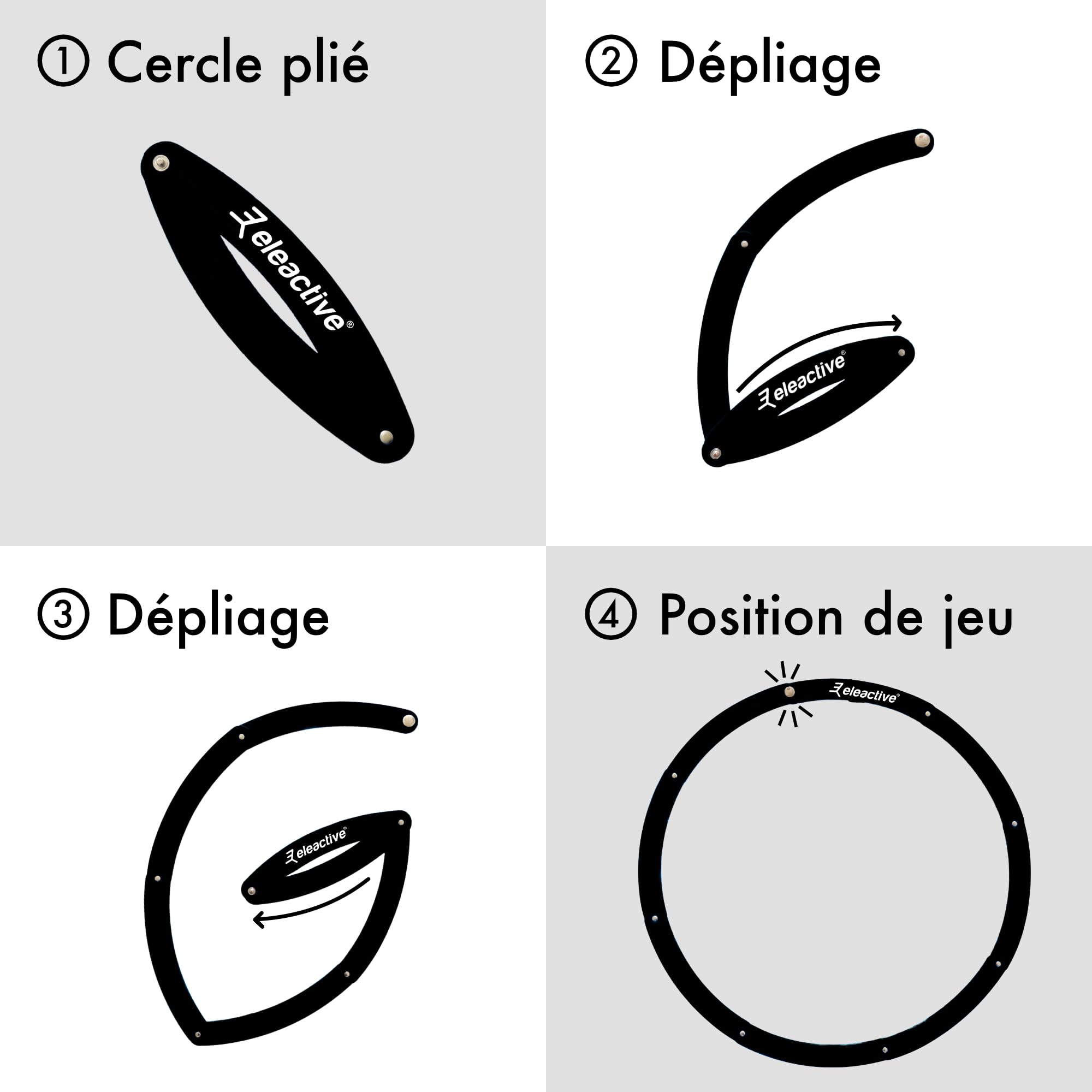 Eleactive ® Black folding petanque circle. Made in France. Approved for competition by the F.I.P.J.P - Image 4