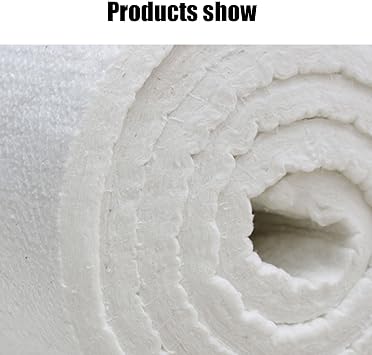 Ceramic Fiber Blanket, Fireproof Insulation Roll -10mm, 20mm, 30mm, 40mm, 50mm Thickness, Fire Rated 2606°F, for High Temperature Piping, Wood Stove Baffle, Fireplace, and Ovens(Size:10mmx600x1000mm)