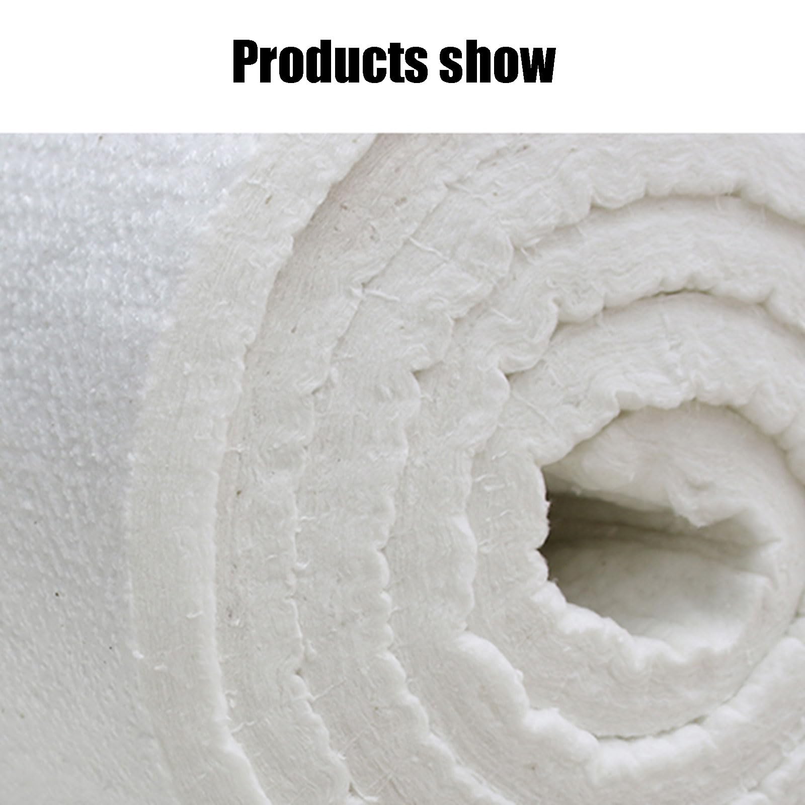 Coperta In Fibra In Ceramica, Rotolo Di Isolamento Ignifughi -10 Mm, 20 Mm, 30 Mm, 40 Mm, Spessore 50 Mm, 2606 ° F Al Fuoco, Per Tubazioni Ad Alta Temperatura, Deflettore Della S(Size:50mmx600x1000mm)