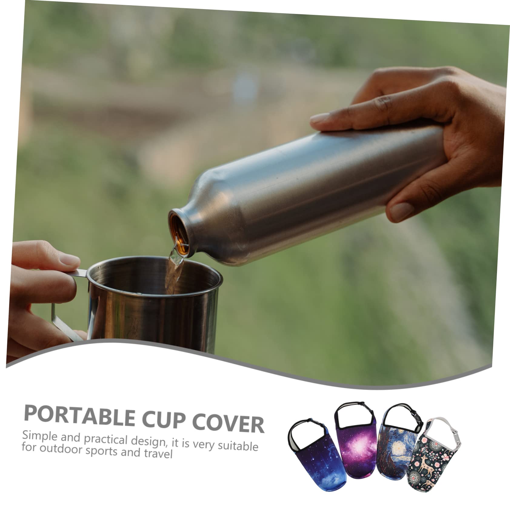 BESPORTBLE Borsa in Neoprene Tazze da caffè Coperchio della Tazza di caffè Borse Termiche Sacchetti Termici Borraccia Pieghevole Manicotti Isolanti per Bottiglie Maniche Coibentate