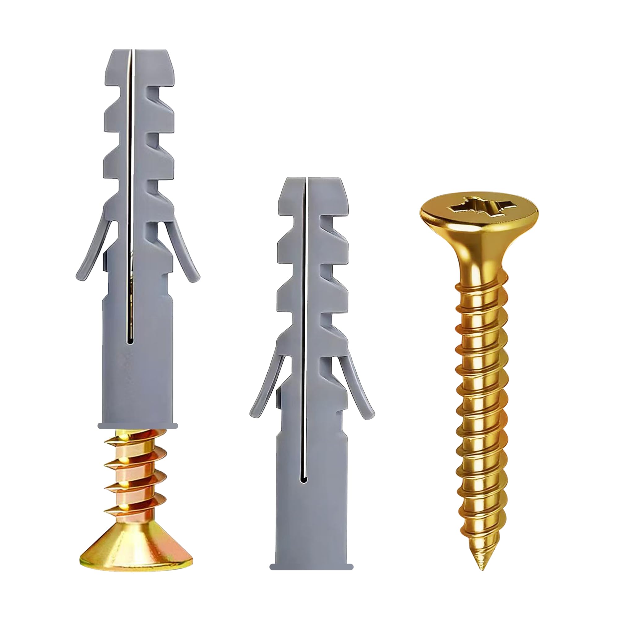 Jiahezhi 150 Pcs Heavy Duty Screw and Wall Plug Set M8 Anchor Bolts