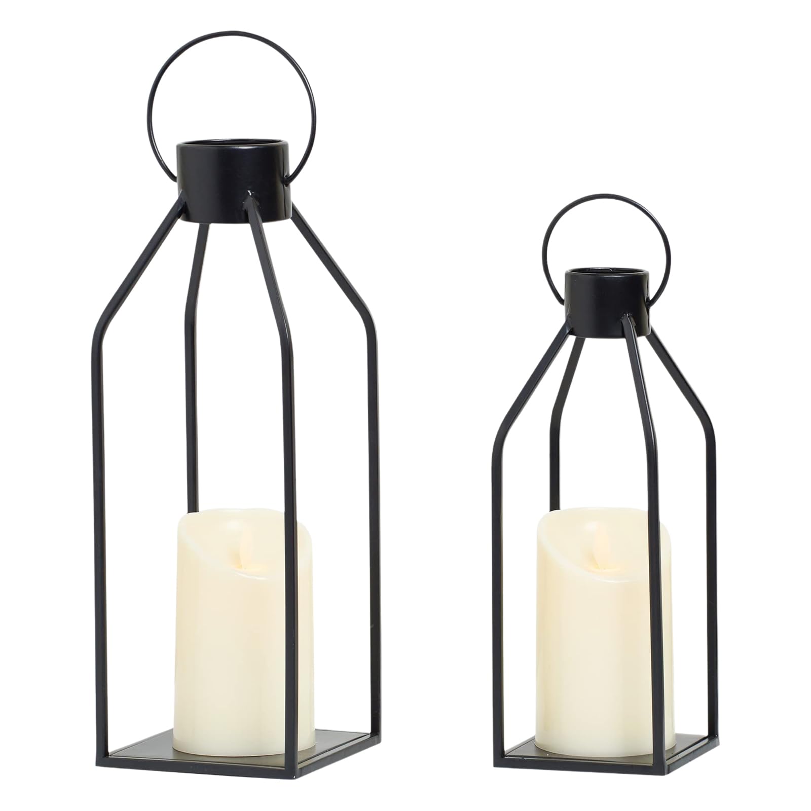 Amazon.co.jp: ブラックメタルキャンドルランタン 2個セット