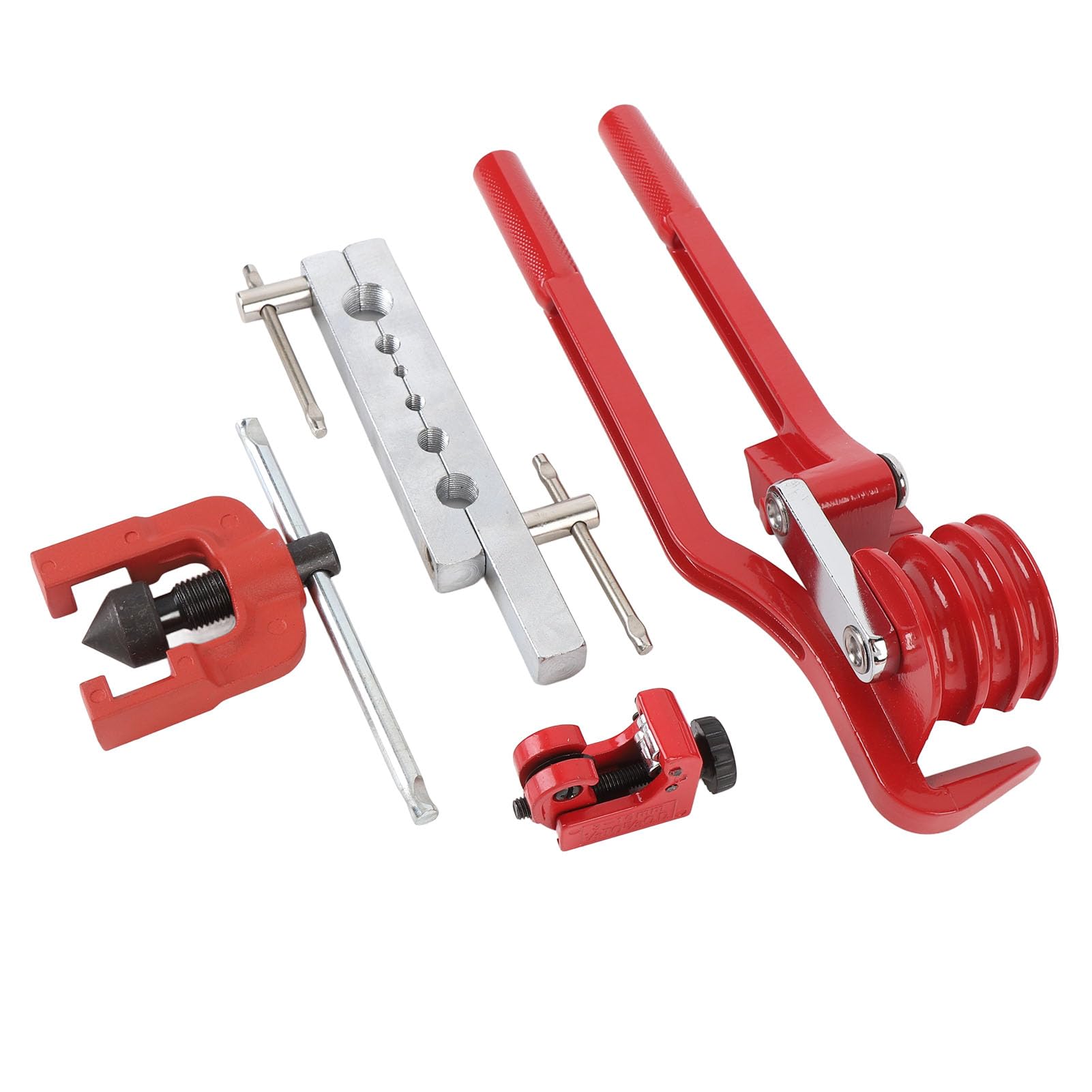 lyrlody Kit di Riparazione Freno Kit di Strumenti per Svasatura Freno Rivestita in Rame 3 16 Pollici con Piegatrice 16 Accessori 2 Raccordi 4 Dadi per Meccanici Servizio Garage Fai da Te