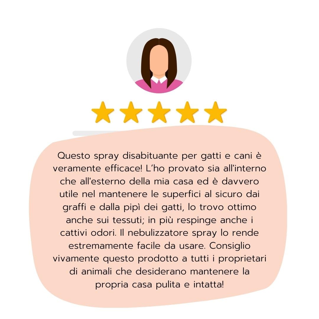 Spray Antimorso per Cani e Gatti 500ml AntiGraffio Antiurina Effetto Barriera